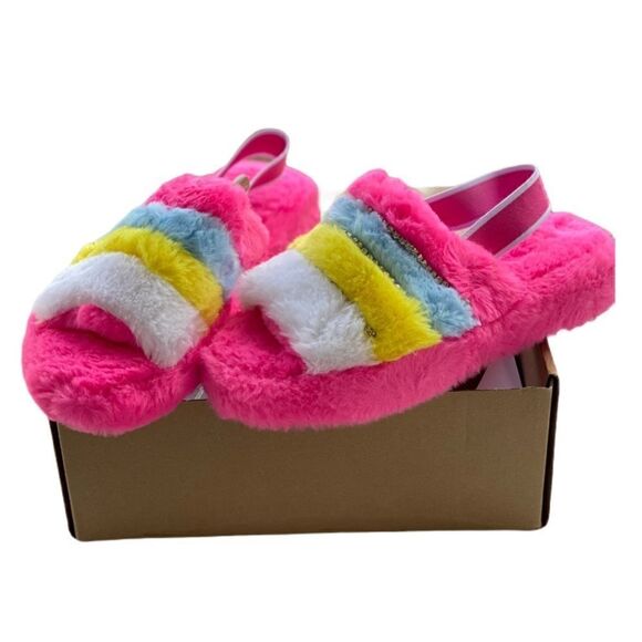 Faux Fur Warm Open Toe Fuzzy Slipper - Picture 6 of 12